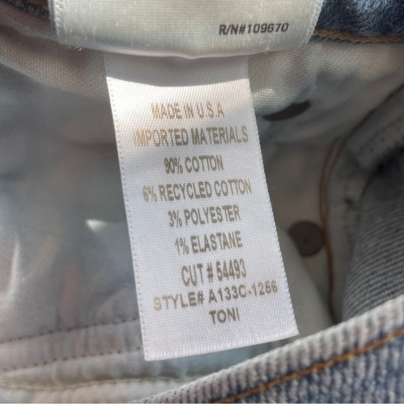 AGOLDE Toni High-Rise Skinny Distressed Jeans Ripped Recycled Cotton Ankle 29 - Picture 15 of 15